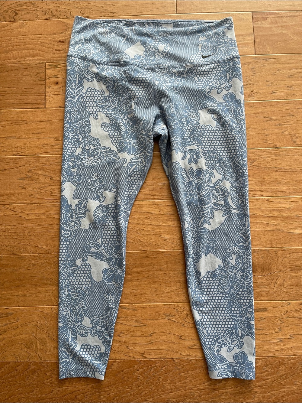 Nike Blue Floral Print Leggings XXL